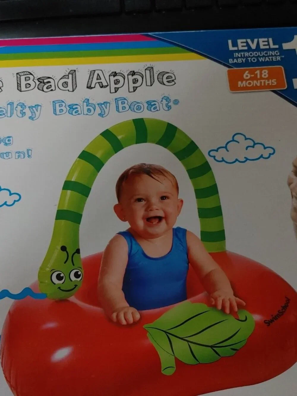 BNIB Swim School The Bad Apple Novelty Baby Boat Level 1 (6-18 mo.)